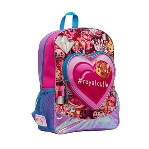 Emoji Royal Cutie with Heart Pocket Backpack